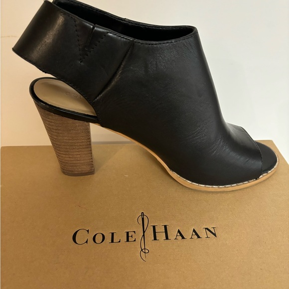 Cole Haan Wrey Leather Sling Back Bootie Size 8.5 - Picture 2 of 10